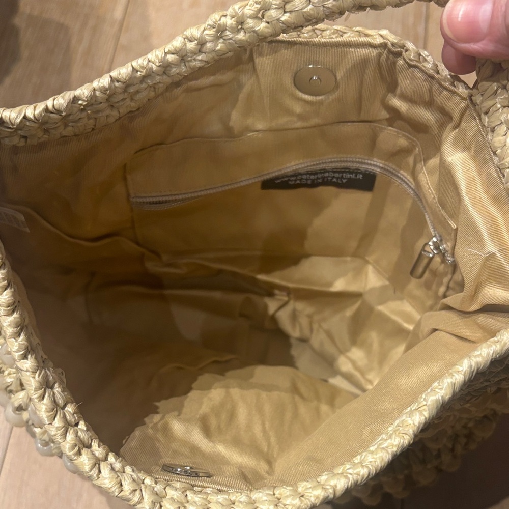 Elegant Beaded Cream Clutch - Picture 3 of 4